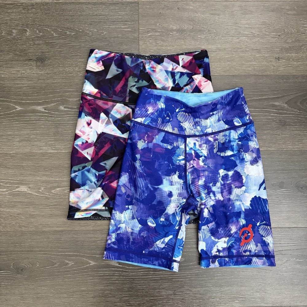 WITH x Peloton Bike Shorts Bundle Womens Small Multicolor Spandex Reversible